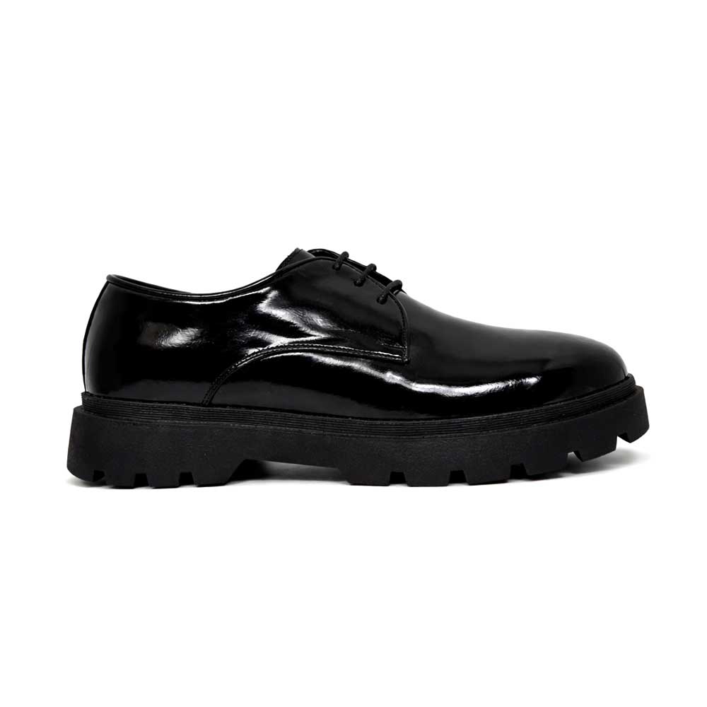 Men shiny trendy shoes - Black
