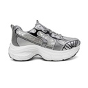 Women's Sequined Sneakers - Grey