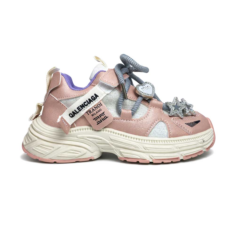 Girly Chunky Sneakers - Pink